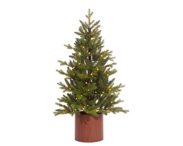 Artificial pre-lit tree 90cm with micro LEDs.  Battery-operated