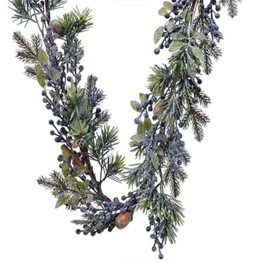 Frosted blueberry garland