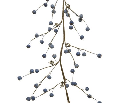 Christmas garland - artificial blue Juniper berries