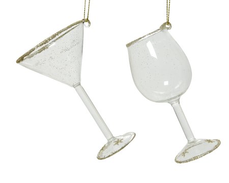 Cocktail glass baubles