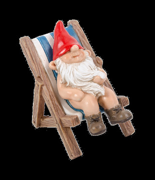 Gnaughty Gnome Sunbathing