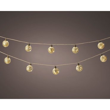 LED antique gold ball lights