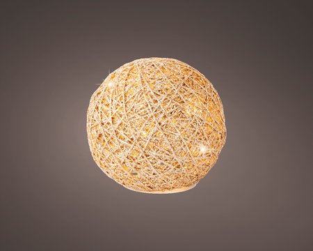 LED glitter paper ball with 20 micro lights for indoor use