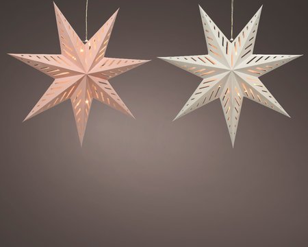 LED lighted paper star, battery operated  for indoor use