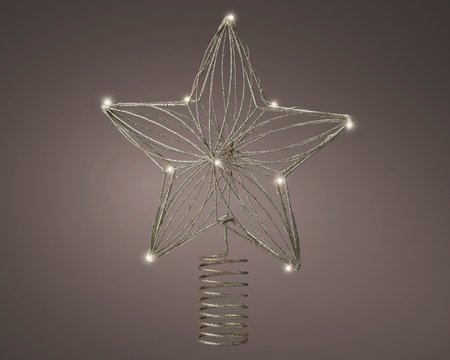 Micro led tree topper star, battery operated