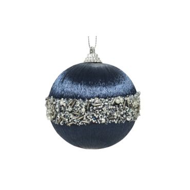 Midnight blue & silver bauble