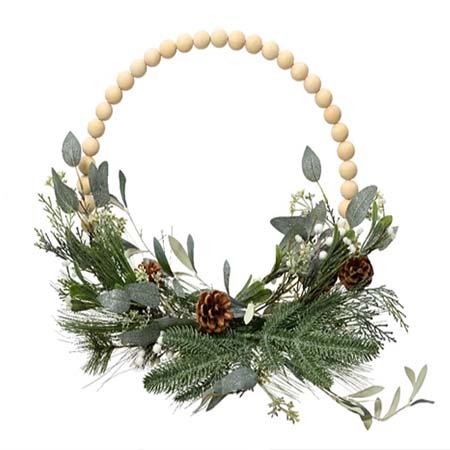 Modern wreath with pinecones & eucalyptus