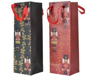 Nutcracker gift bag for bottle