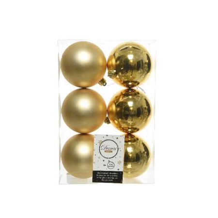 Pale gold shiny & matt mix, box of 12