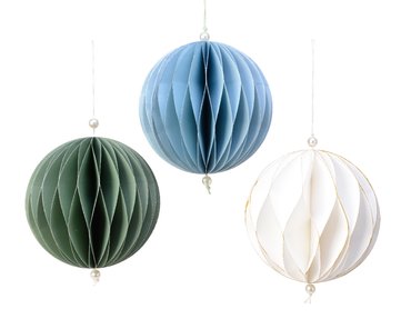 Traditional paper hanging ball decoration 15cm