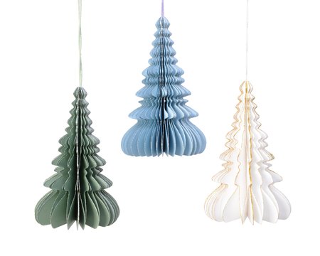 Traditional paper hanging tree decoration 15cm