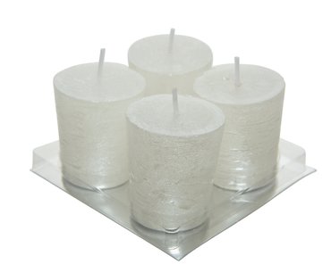 White votive candle